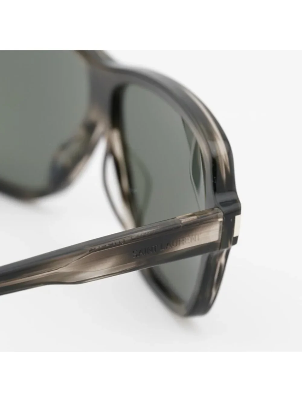 Saint Laurent SL609 CAROLYN 004 Sunglasses Havana Aviator Frame, Grey Lenses